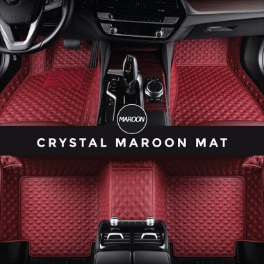 Affordable Maroon Crystal Elite Luxury Hybrid Car Floor Mats