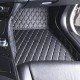 Affordable Black and Beige Stitching Luxury Leather Diamond Car Floor Mats Affordable Black and Beige Stitching Luxury Leather Diamond Car Floor Mats
