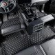 Affordable Black and Beige Stitching Luxury Leather Diamond Car Floor Mats Affordable Black and Beige Stitching Luxury Leather Diamond Car Floor Mats