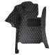 Affordable Black and Beige Stitching Luxury Leather Diamond Car Floor Mats Affordable Black and Beige Stitching Luxury Leather Diamond Car Floor Mats