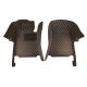 Affordable Black and Orange Stitching Luxury Leather Diamond Car Floor Mats Affordable Black and Orange Stitching Luxury Leather Diamond Car Floor Mats