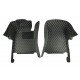 Affordable Black and Yellow Stitching Luxury Leather Diamond Car Floor Mats