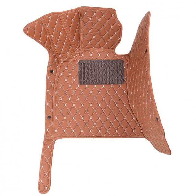 Affordable Brown Luxury Leather Diamond Car Floor Mats Affordable Brown Luxury Leather Diamond Car Floor Mats