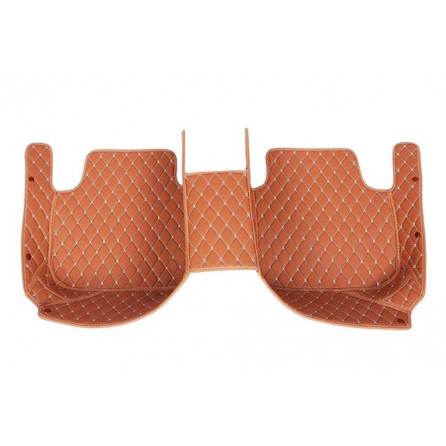 Affordable Brown Luxury Leather Diamond Car Floor Mats Affordable Brown Luxury Leather Diamond Car Floor Mats
