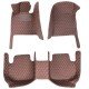 Affordable Dark Brown Luxury Leather Diamond Car Floor Mats Affordable Dark Brown Luxury Leather Diamond Car Floor Mats