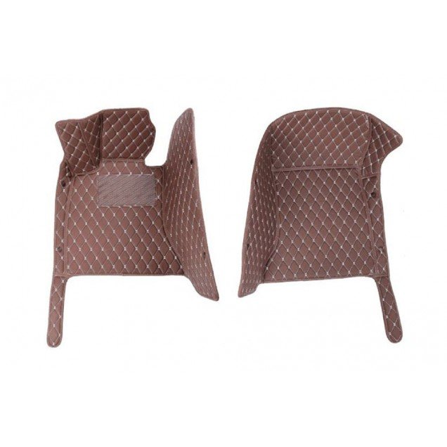 Affordable Dark Brown Luxury Leather Diamond Car Floor Mats Affordable Dark Brown Luxury Leather Diamond Car Floor Mats