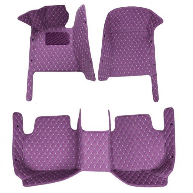 Affordable Purple Luxury Leather Diamond Car Floor Mats Affordable Purple Luxury Leather Diamond Car Floor Mats