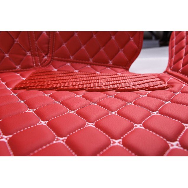 Affordable Red Luxury Leather Diamond Car Floor Mats Affordable Red Luxury Leather Diamond Car Floor Mats