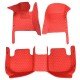 Affordable Red Luxury Leather Diamond Car Floor Mats Affordable Red Luxury Leather Diamond Car Floor Mats
