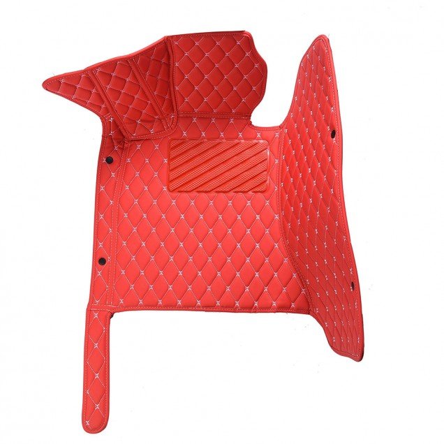 Affordable Red Luxury Leather Diamond Car Floor Mats Affordable Red Luxury Leather Diamond Car Floor Mats