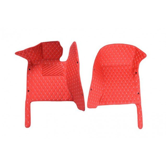 Affordable Red Luxury Leather Diamond Car Floor Mats Affordable Red Luxury Leather Diamond Car Floor Mats