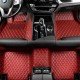 Affordable Wine Red Luxury Leather Diamond Car Floor Mats