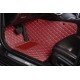 Affordable Wine Red Luxury Leather Diamond Car Floor Mats