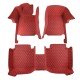 Affordable Wine Red Luxury Leather Diamond Car Floor Mats