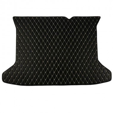 Affordable Black and Beige Stitching Luxury Leather Diamond Trunk Base Mats
