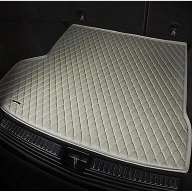 Affordable Grey Luxury Leather Diamond Trunk Base Mats