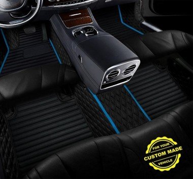 Affordable Light Blue Hybrid Line Series Premium Car Floor Mats
