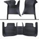 Affordable Black Luxury Leather Stripe Car Floor Mats
