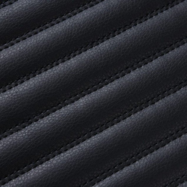 Affordable Black Luxury Leather Stripe Car Floor Mats