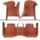 Affordable Brown Luxury Leather Stripe Car Floor Mats Affordable Brown Luxury Leather Stripe Car Floor Mats