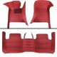 Affordable Maroon Luxury Leather Stripe Car Floor Mats Affordable Maroon Luxury Leather Stripe Car Floor Mats