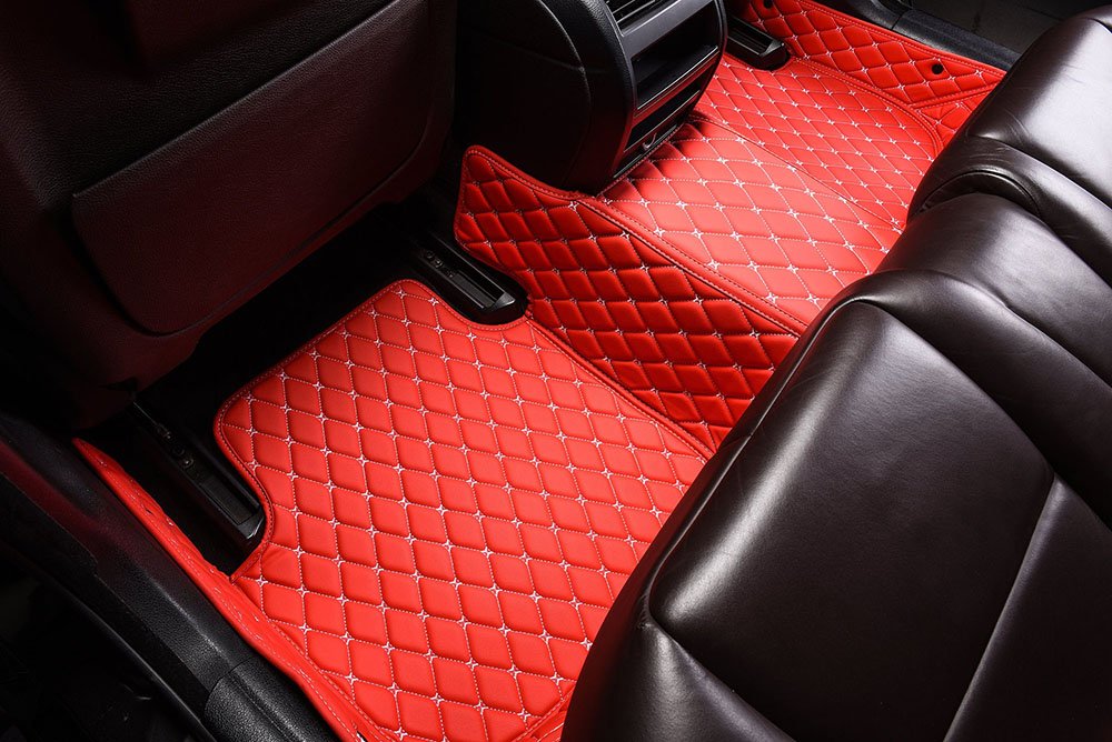 Affordable Red Custom Diamond Car Mats