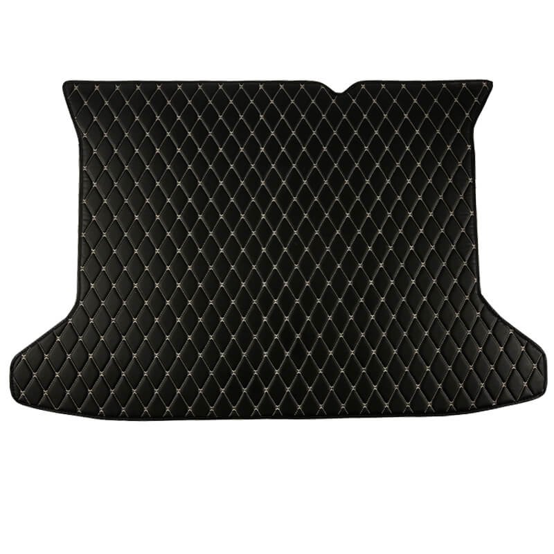 Affordable Black and Beige Stitching Luxury Leather Diamond Trunk Base Mats