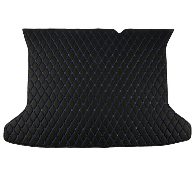 Affordable Black and Blue Stitching Luxury Leather Diamond Trunk Base Mats