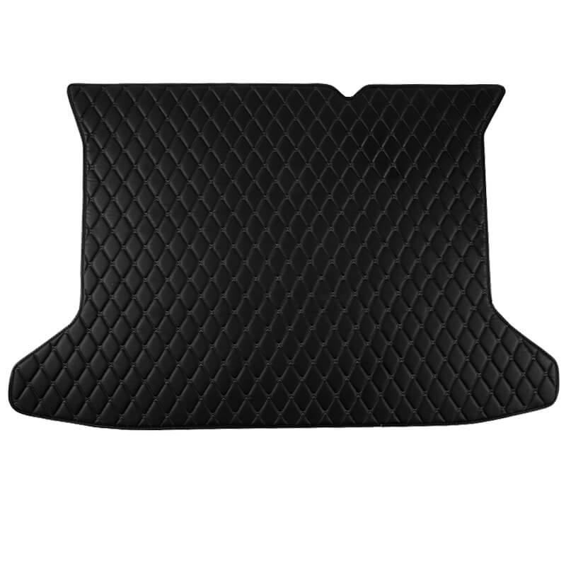 Affordable Black and Black Stitching Luxury Leather Diamond Trunk Base Mats