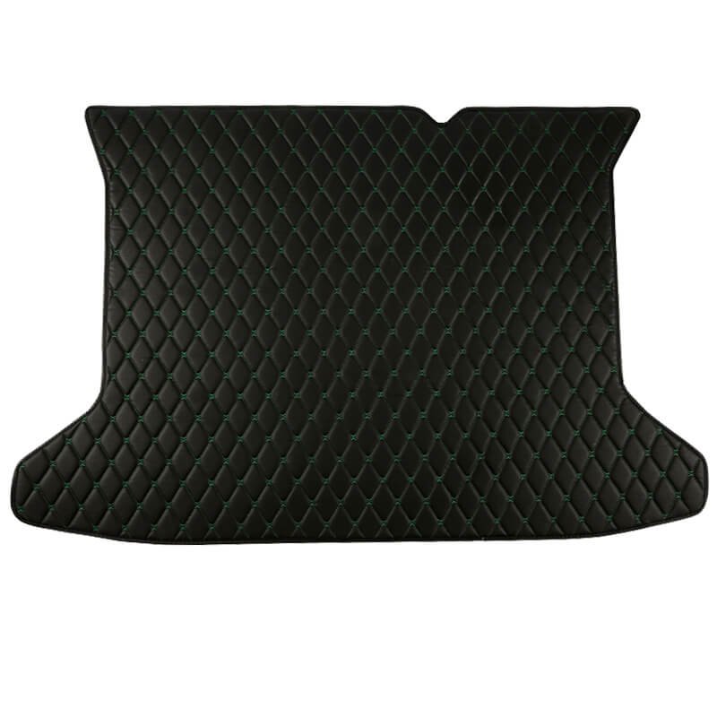 Affordable Black and Green Stitching Luxury Leather Diamond Trunk Base Mats