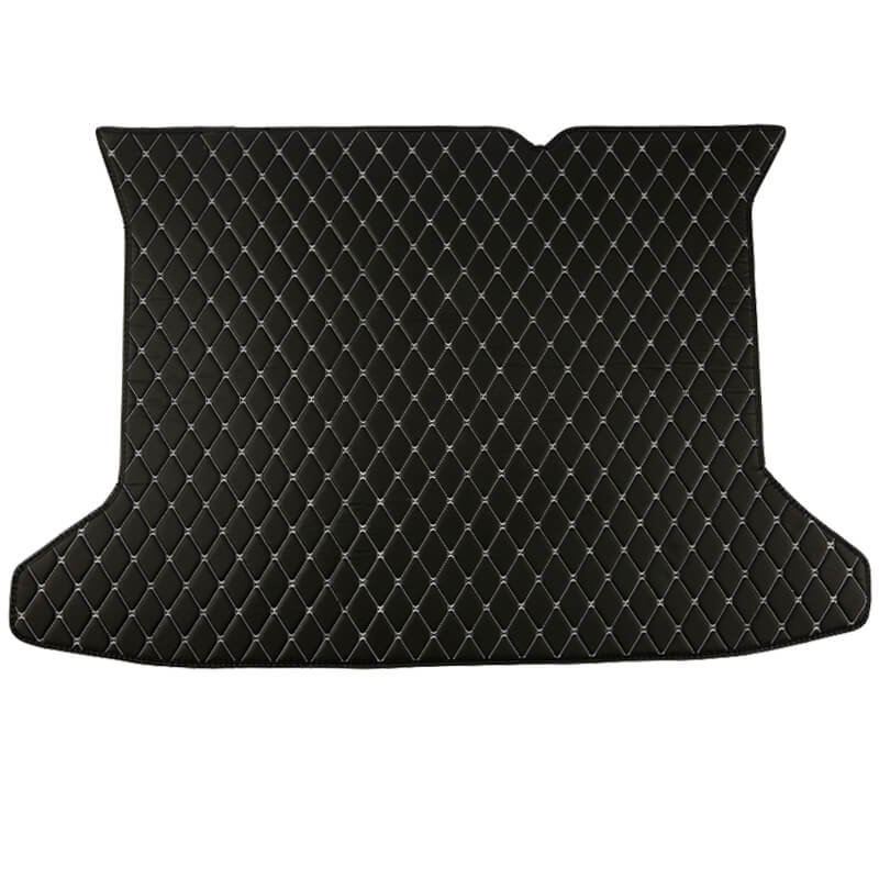 Affordable Black and White Stitching Luxury Leather Diamond Trunk Base Mats