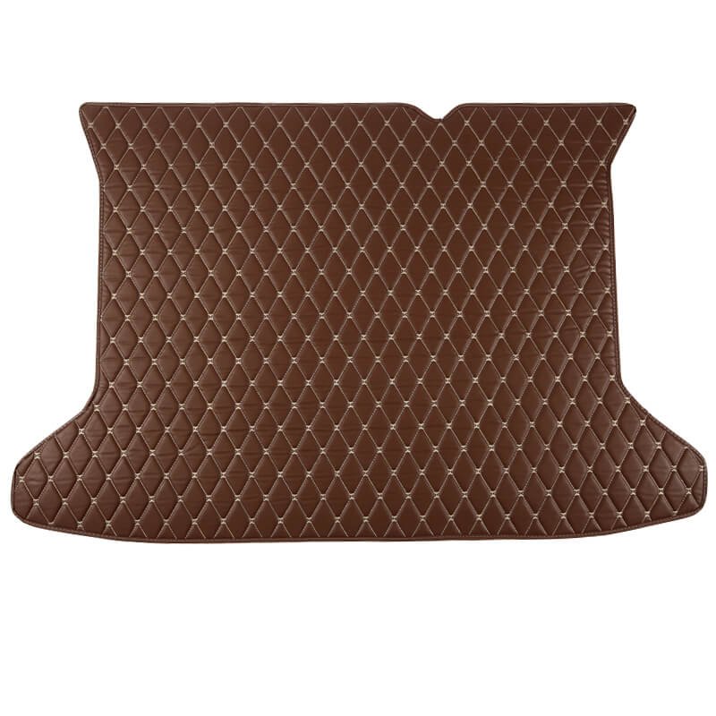 Affordable Dark Brown Luxury Leather Diamond Trunk Base Mats