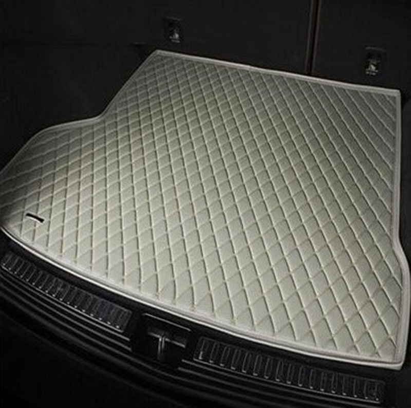 Affordable Grey Luxury Leather Diamond Trunk Base Mats
