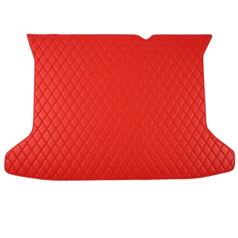 Affordable Red Luxury Leather Diamond Trunk Base Mats