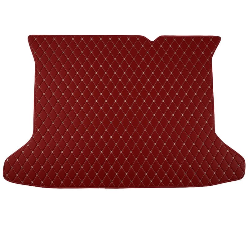Affordable Wine Red Luxury Leather Diamond Trunk Base Mats