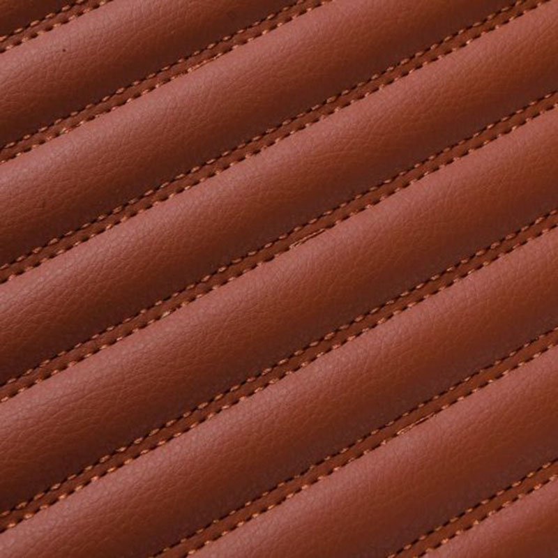 Affordable Brown Luxury Leather Stripe Car Mats